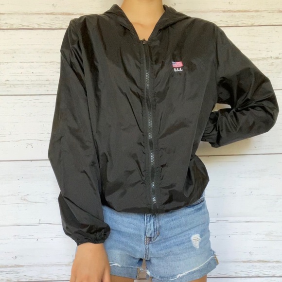 brandy melville black windbreaker! - Picture 3 of 4